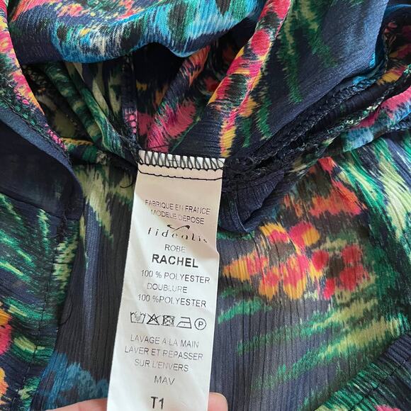 Anna Kay Rachel sheer navy floral print  dress - Picture 6 of 7